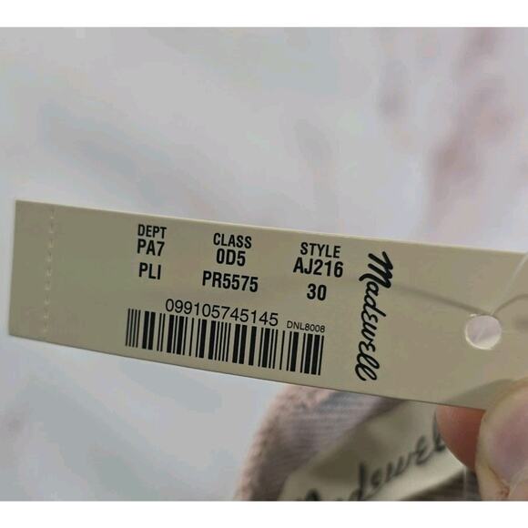 Madewell Jeans Womens 30 Pink High Rise Straight Mom Overdyed Lilac - Picture 12 of 14